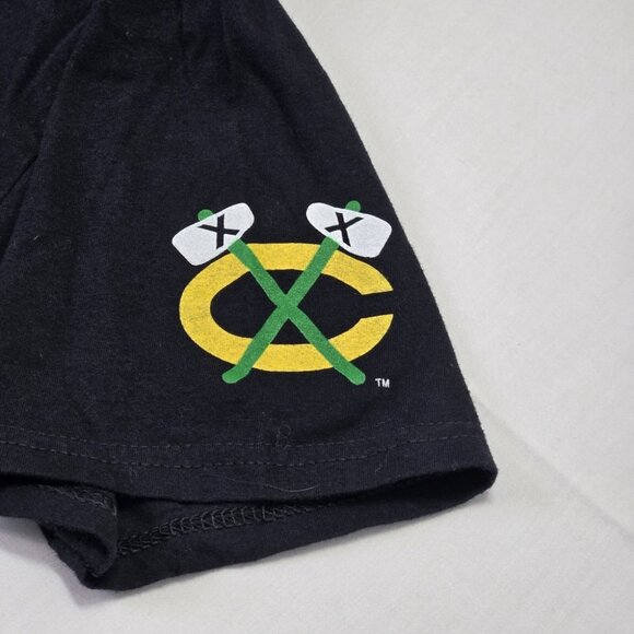 Chicago Blackhawks MADHOUSE T Shirt Mens 2XL‎ Black Short Sleeve NHL 100% Cotton - Picture 3 of 5